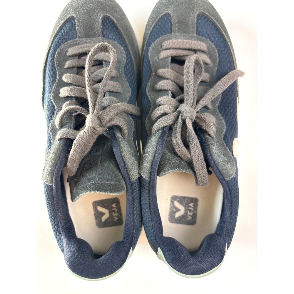 Veja Rio Branco Sneakers Navy Grey Women's Size 6 Suede Mesh Low Top Trainers - Picture 4 of 10